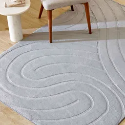 Home Centre Grey Abstract Polyester Carpet-6