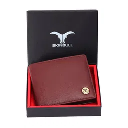 SKINBULL Men Brand Logo Leather Two Fold Wallet-picture-23