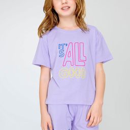 Zeyo Girls TypographyPrinted Cotton Night suit-image-98