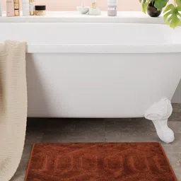 Bichauna Element Brown & White Anti-Skid & Non-Slip Rectangular 1300-GSM Bath Rug-picture-21