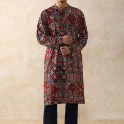 Moara Floral Printed Straight Pure Cotton Kurta with Trousers-image-59