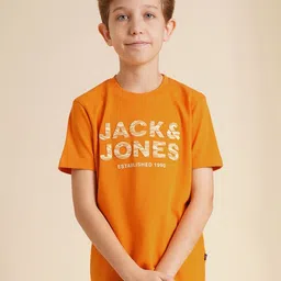 Jack & Jones Junior Boys Typography Printed Applique T-shirt-picture-29
