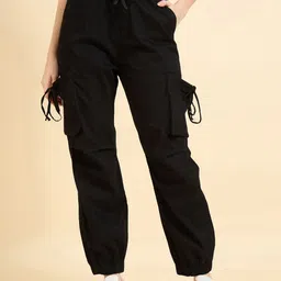 STUDIO NEXX Women Slouchy Regular Fit Cargos Trousers-image-45