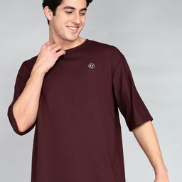 Kolor Fusion Men Solid Round Neck Oversized T-shirt-image-47