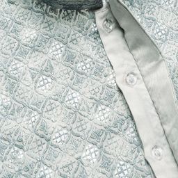 Sangria Geometric Pattern Chikankari Kurta With Sequin image 2