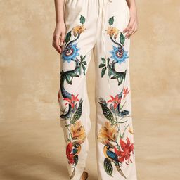 Kazo Women Floral Printed Trousers-31