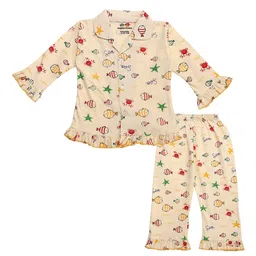 Superminis Girls Graphic Printed Night suit-picture-2