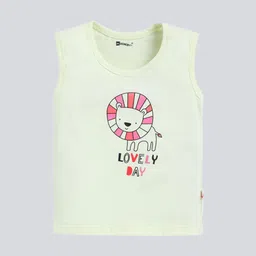 MoonKids Infants Pack Of 3 Printed Cotton Basic Vests image 3