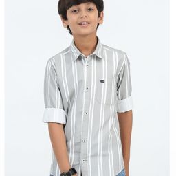 Boy's Cotton Blend Single Pocket Casual Shirt-image-77