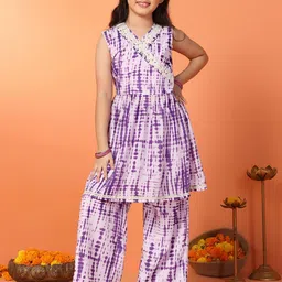 BAESD Girls Dyed Regular Kurta with Palazzos-picture-34