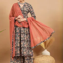 KALINI Women Printed Anarkali Kurta Set-image-99