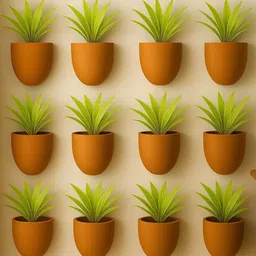 The handicraftian Hexane Red 12 Pieces Small Wall Hanging Planters-picture-12