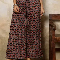 PARTHVI Ethnic Motifs Printed Mirror Work Pure Cotton Kurta With Trousers With Dupatta image 5