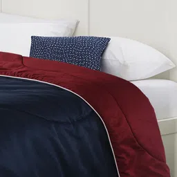 Saral Home Blue & Maroon Microfiber AC Room Single Bed Quilt-image-45