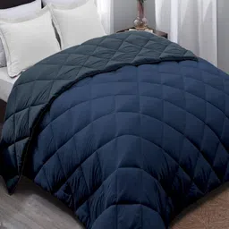 CHICERY Black & Navy Blue Heavy Winter 210 GSM Single Bed Comforter-picture-31
