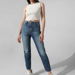 ONLY Women Straight Fit High-Rise Heavy Fade Cropped Stretchable Jeans-image-99
