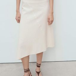 MANGO Asymmetrical Midi A-Line Skirt-picture-31