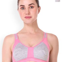 Halfspin Pack of 2 Non Padded Full Coverage Low Impact Sports Bra-picture-33