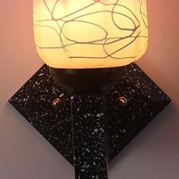 1ST TIME Pink & White Printed Glass Contemporary Cylinder Shaped Wall Lamp-picture-2