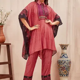 all about you Women Printed Regular Kaftan with Trousers-23