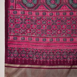 Sangria Floral Printed Straight Kurta With Trouser & Dupatta image 5