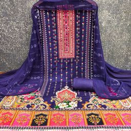 MANVAA Floral Printed Beads & Stones Unstitched Dress Material-picture-9