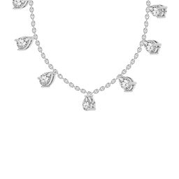 Sparkles 14KT Gold1.19 Ct Lab Grown Shape Halo Diamond Necklace- 2.29 g-picture-12