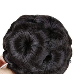 D-Divine Claw Clip Bridal Hair Buns - Brown-30
