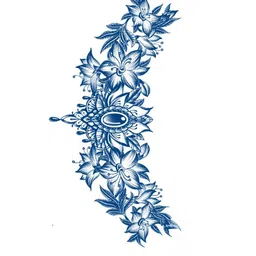 LICK Men Plant Based Realistic Semi Temporary Body Tattoo - Matte Blue-45