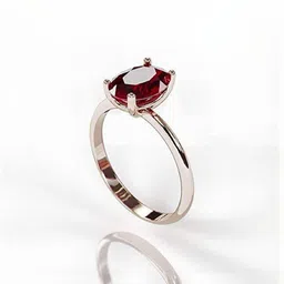GenZcomplex Silver-Plated Garnet Studded Finger Ring-33