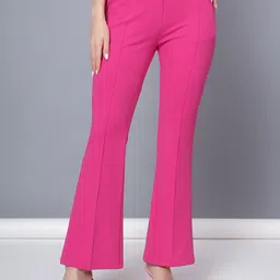 Golden Kite Women Smart High-Rise Wrinkle Free Pleated Trousers-image-80