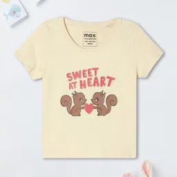 max Girls Graphic Printed Round Neck Cotton T-shirt-image-38