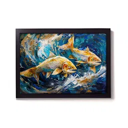 RANDOM Blue & Yellow Birds & Animals Wooden Wall Art-image-82