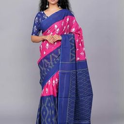 Pinkcity Trade World Pink Pure Cotton Ikat Sarees-picture-6