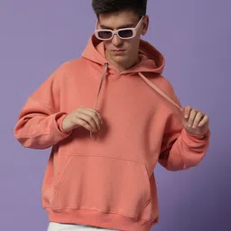PockMAN Men Solid Oversized Hooded Sweatshirt-picture-31