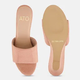 ALL TABS OPEN Textured Open Toe Party Wedge Heels image 4