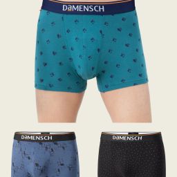Pack of 3 Deo-Cotton Deodorizing Anti-Bacterial Printed Men Trunk-0