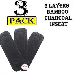 3 Layer Bamboo Charcoal Inserts Liners Natures Cloth Diaper Liner, Wetfree Reusable Washable Cotton Diaper Nappy Inserts for Baby Nappy-17
