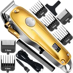 QGS Men’s Rechargeable CV Powerful Hair Clipper Beard Moustache Hair Cutting Trimmer Grooming Kit 410 min Runtime 10 Length Settings-image-46