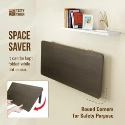 16 x 24 inches Wall Mount Table Foldable Laptop Desk for Home and Office Engineered Wood Multipurpose Table-10
