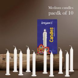 White Candles for Outdoor, Camping, Emergency Pack of 10 Size 10*2 Cm Candle-image-66