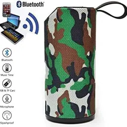 Loyal Edge TG113 Portable Bluetooth Speaker with Built-in Mic Fidelity Sound (Green Army) Speaker Mod image 2