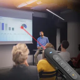 BTS Presentation Clicker PowerPoint PPT Clicker with Laser Pointer, RF 2.4GHz Wireless Presenter Remote Clicker Mac, for Powerpoint Presentations Presenter image 5
