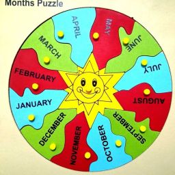 Month Puzzle With Knob Toy For kids Learning toy-18