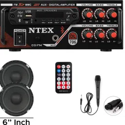 ots world DJ-Stereo Amplifier 4.0 Complete Set with Karaoke Microphone & 6" Woofer Speaker 400 W AV Power Amplifier-picture-12