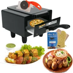 Electric Tandoor with Pizza Cutter,Recipe Book, Glove, Magic Cloth 1500-Watt (All Accessories) Black Lightweight and Elegant Looking Tandoor Electric T Electric Tandoor-image-73