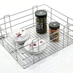 Utensil Kitchen Rack Plain Kitchen Basket (17X20X6 Inch - 5MM) / Modular Kitchen Basket Steel-image-68
