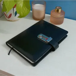 craftopix PU Leather Lock Combination with Password A5 Notebook Ruled 192 Pages image 2