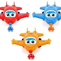 Mini Friction Power Aeroplane Toy with De-Formation Robot Function for Kids|K05-18