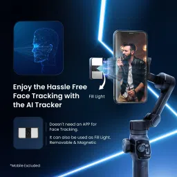 DIGITEK DSG 009F AI 3 Axis Smartphone Gimbal with Telescopic Extendable Rod & AI Tracker 3 Axis Gimbal for Mobile image 4